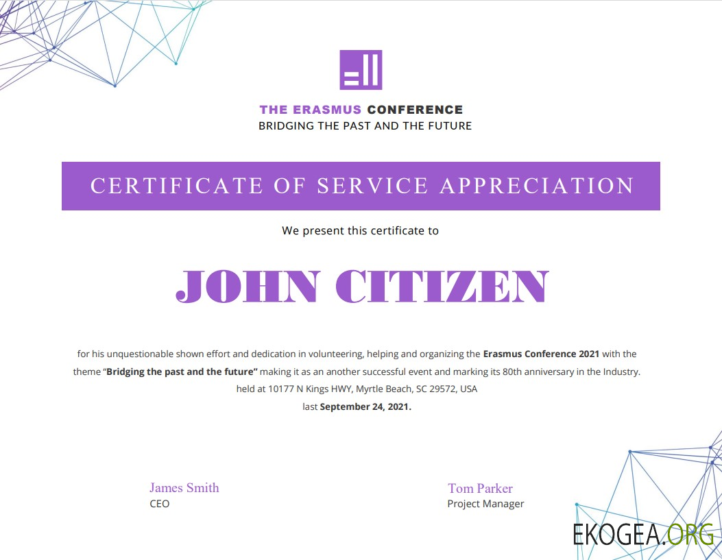 Certificat de volontaire américain